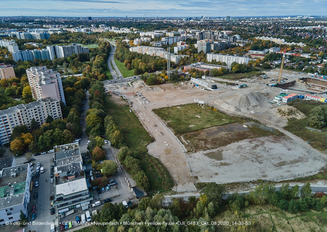 08.10.2020 - Baustelle Alexisquartier und Umgebung in Neuperlach 08.10.2020 - Baustelle Alexisquartier und Umgebung in Neuperlach